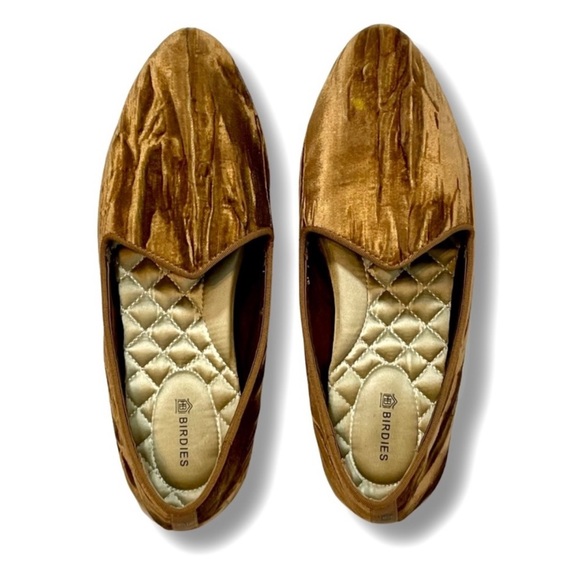 Birdies Shoes - Birdies Heron Amber Velvet Flats